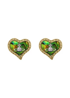 Petra heart crystal-embellished stud earrings