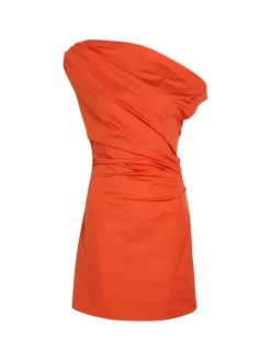 Phare asymmetric stretch-cotton mini dress