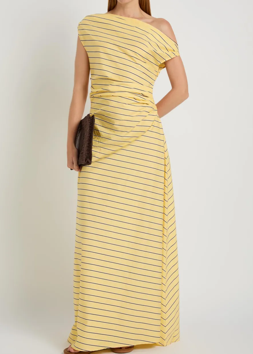 Phare striped stretch cotton-poplin maxi dress