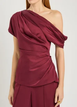 Phoebe draped satin top