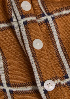 Picnic plaid silk and linen-blend shorts