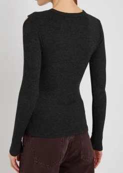 Pierce cold shoulder knit top