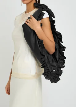 Pillowcase ruffled padded satchel bag