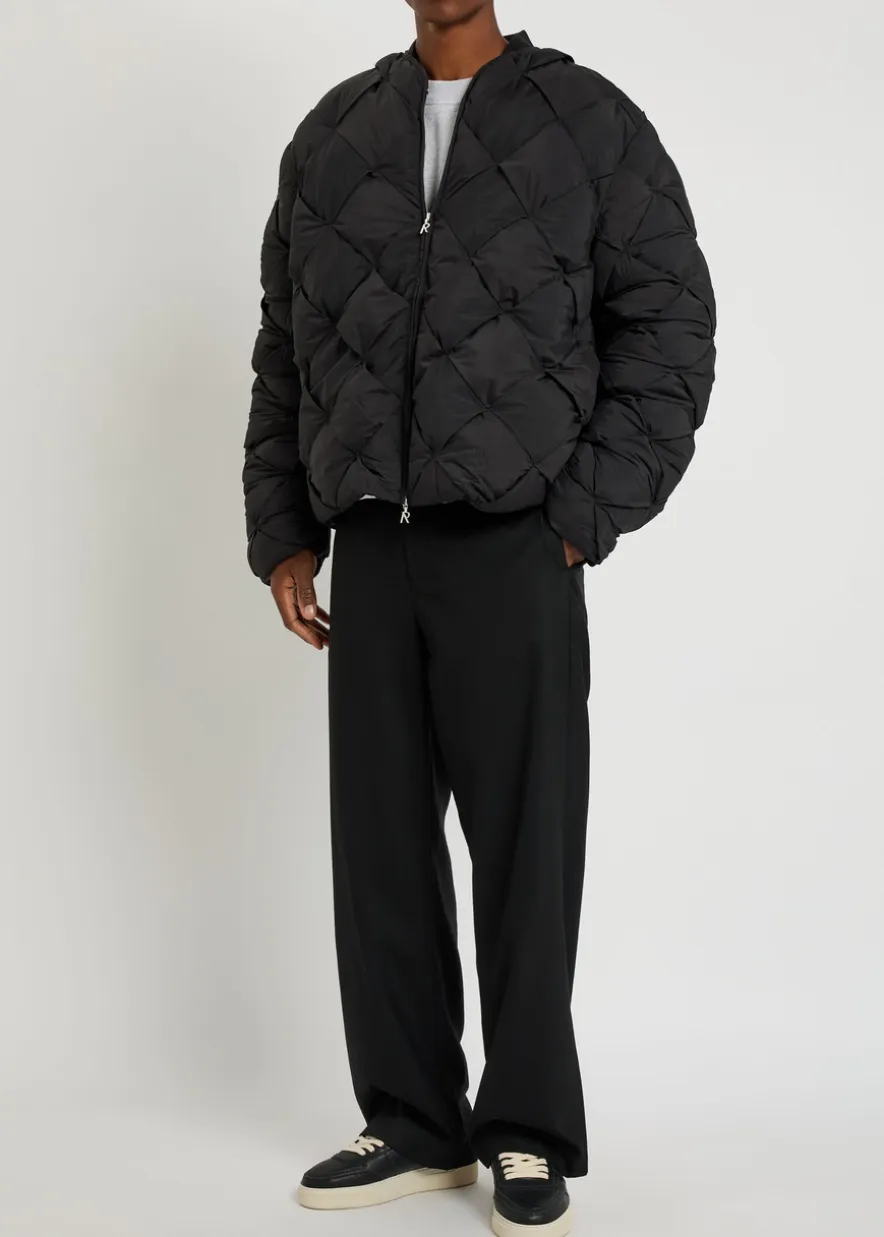 Pillow padded nylon jacket