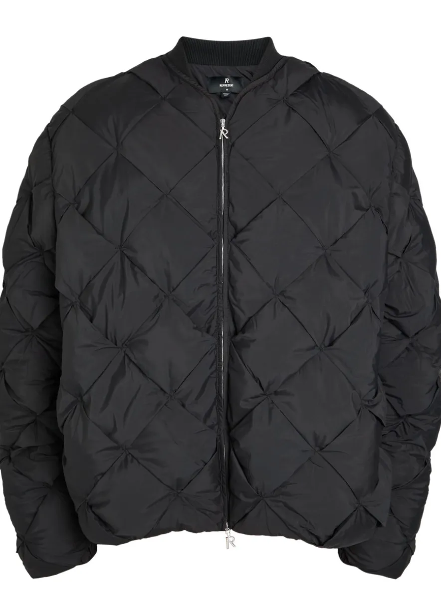 Pillow padded nylon jacket