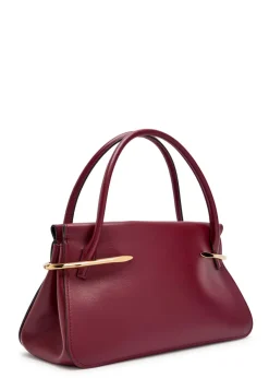 Pinch medium leather top handle bag