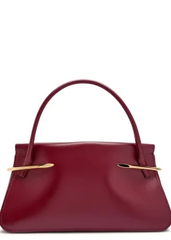 Pinch medium leather top handle bag