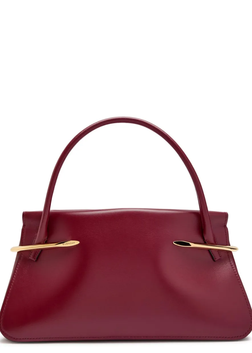 Pinch medium leather top handle bag