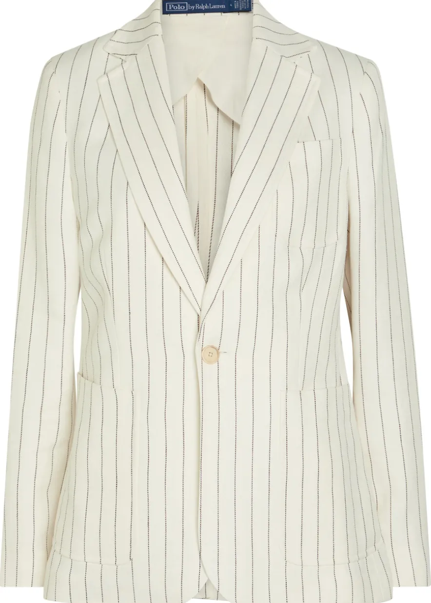 Pinstriped hemp blazer