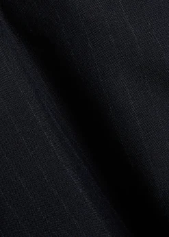 Pinstriped straight-leg wool trousers