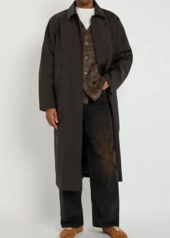 Pinstriped woven coat