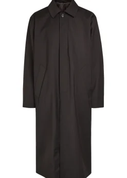 Pinstriped woven coat