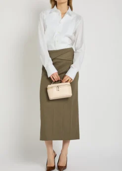 Pintuck cotton-poplin shirt