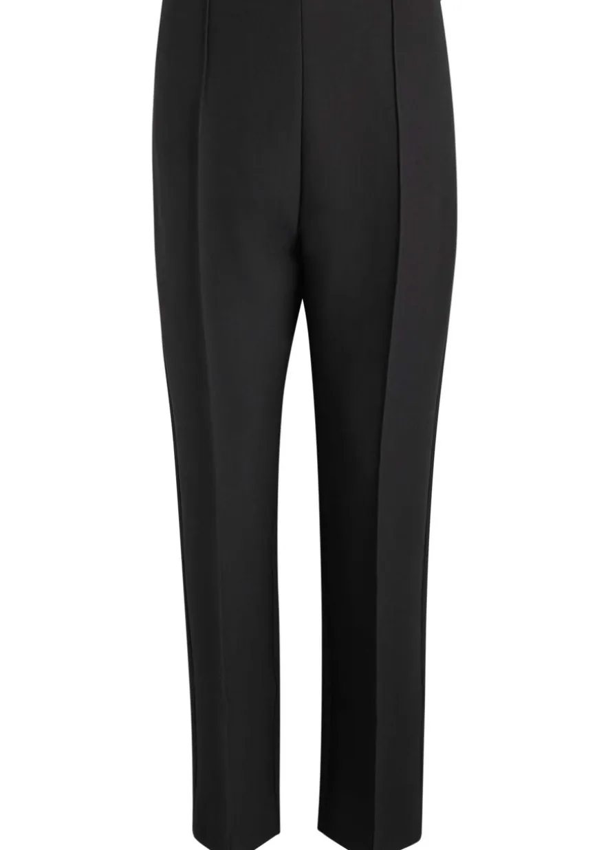 Pintuck crepe trousers