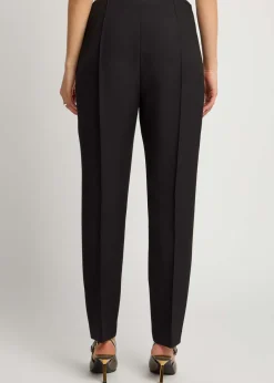 Pintuck crepe trousers
