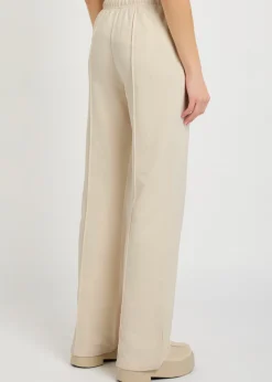 Pintuck straight-leg cotton sweatpants