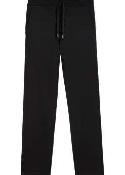 Pipe-trimmed straight-leg wool track pants
