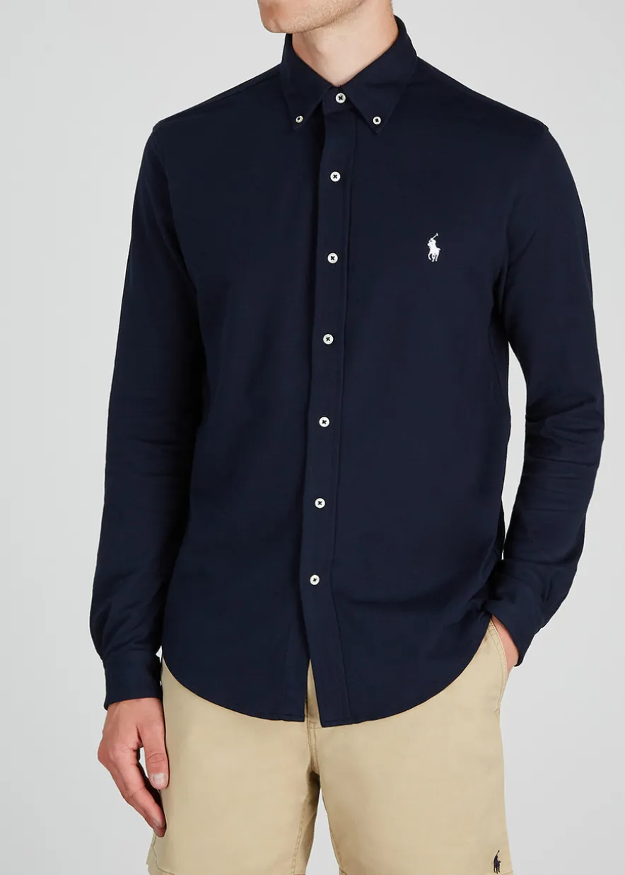Piqué cotton shirt