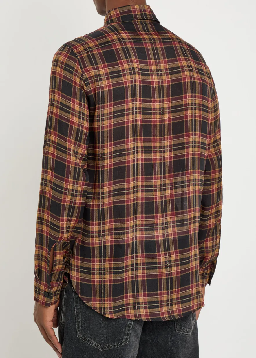 Plaid wool shirt