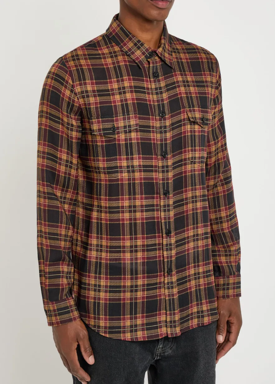 Plaid wool shirt
