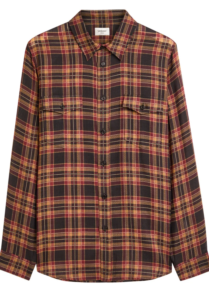 Plaid wool shirt
