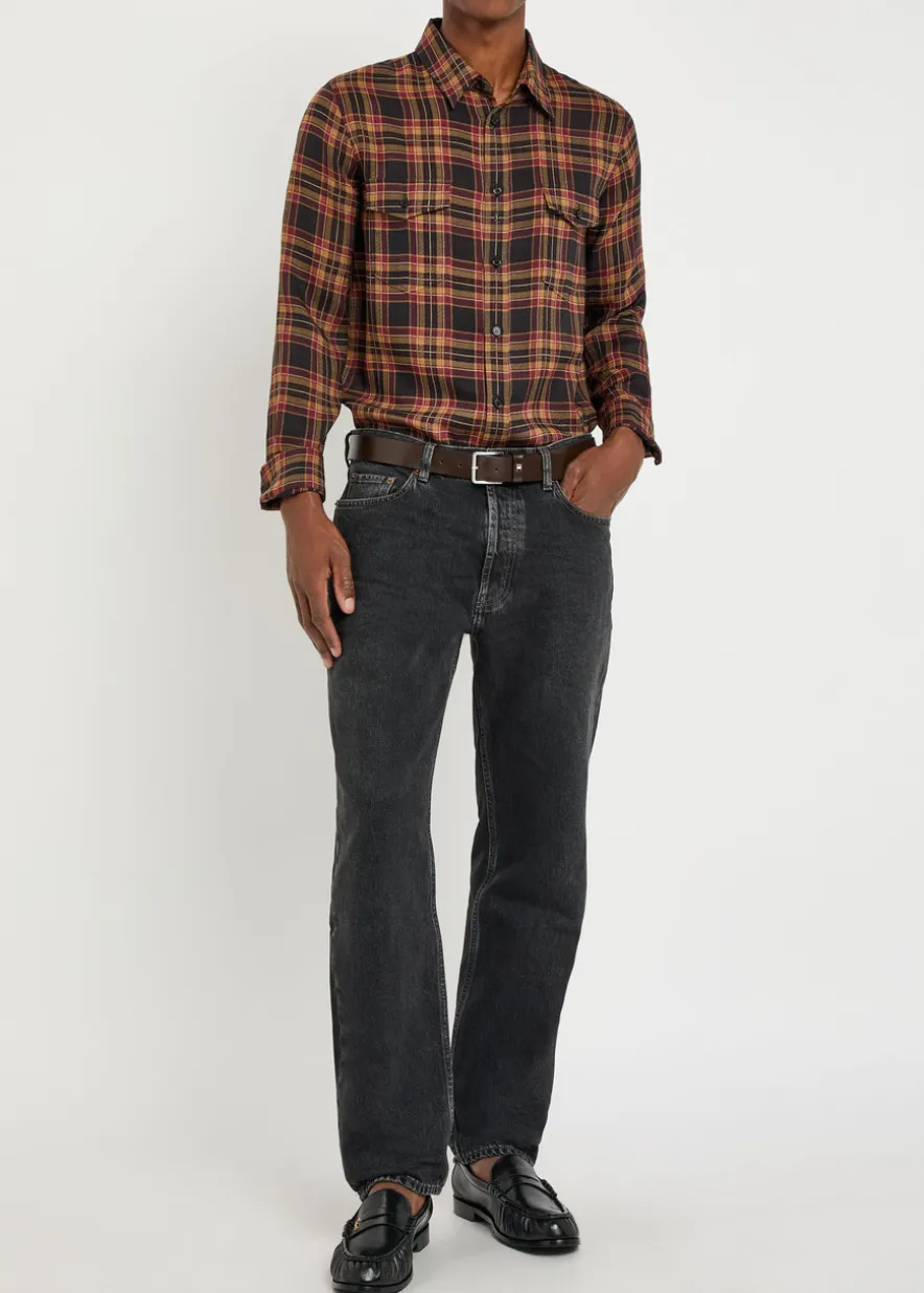 Plaid wool shirt