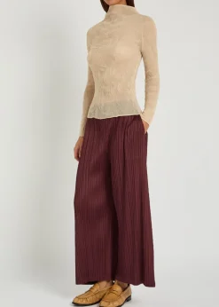 Pleated chiffon top