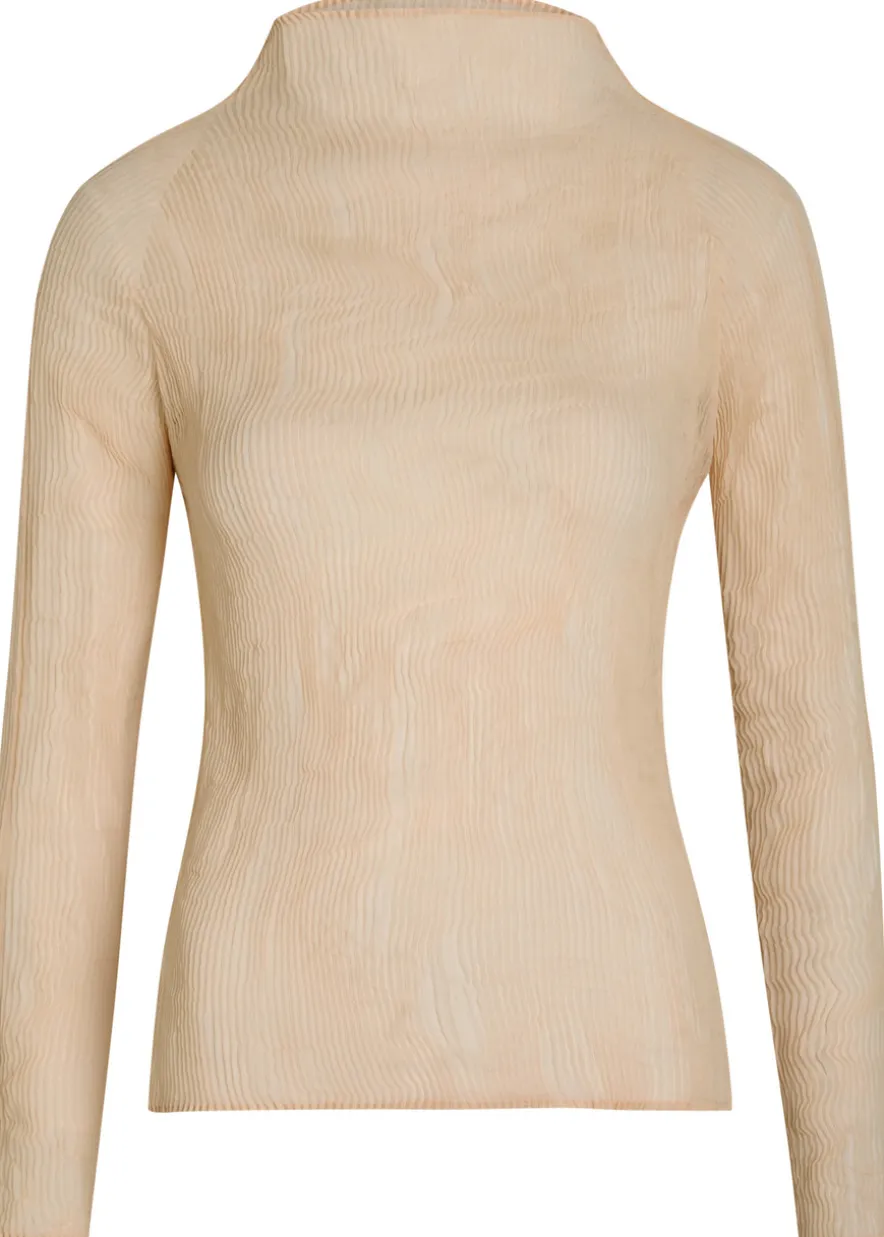 Pleated chiffon top