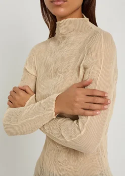 Pleated chiffon top