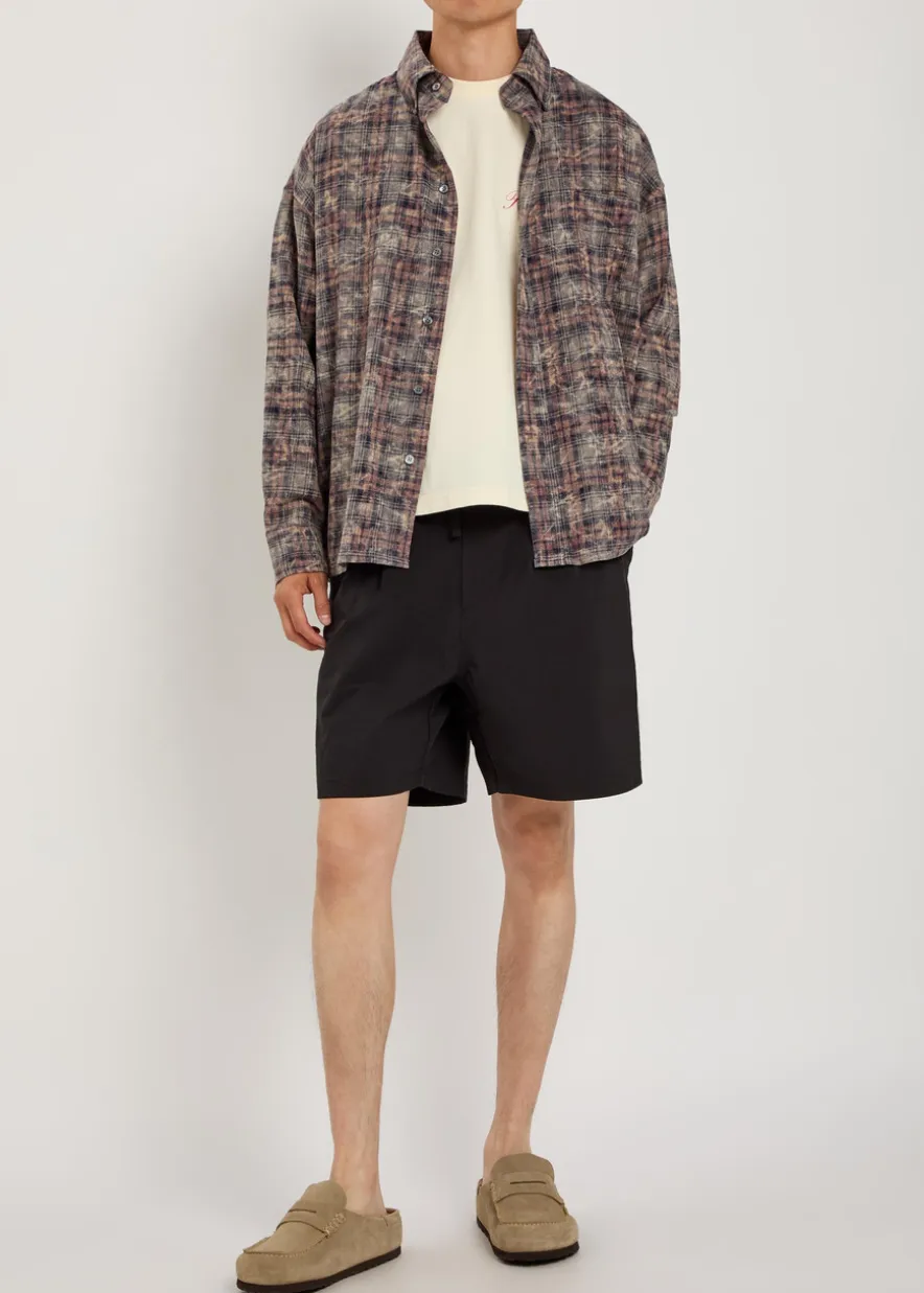 Pleated shell shorts