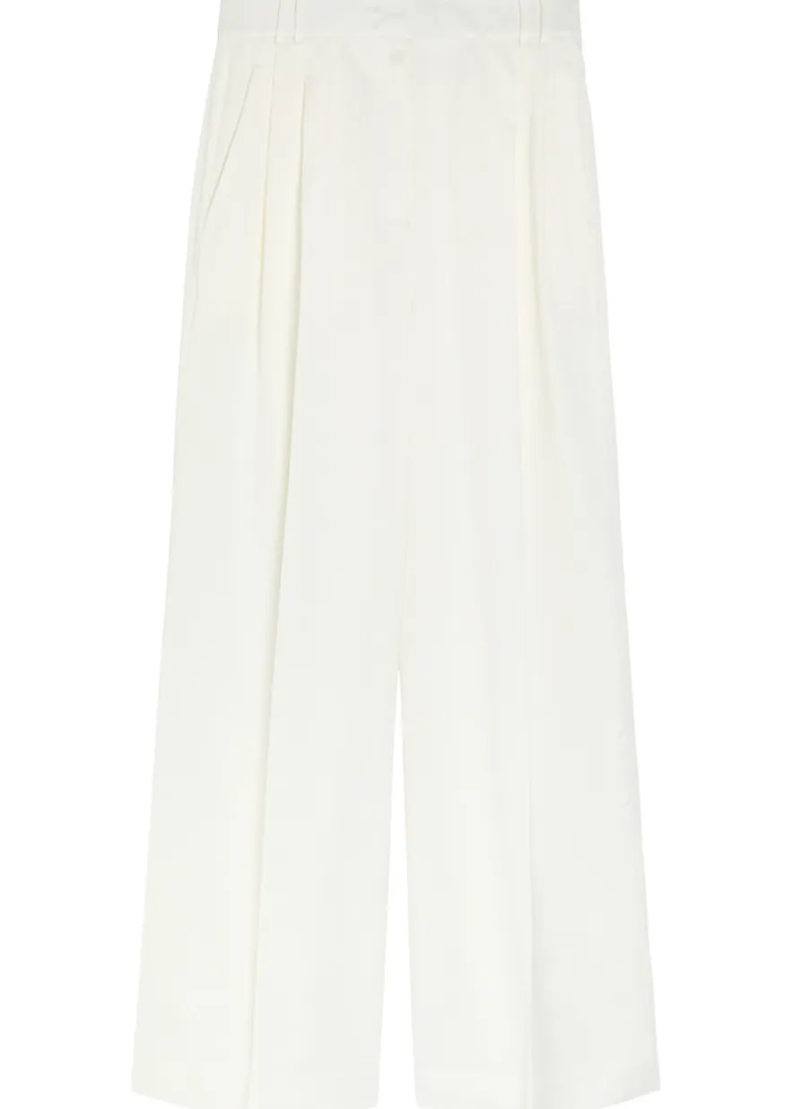 Pleated wide-leg trousers
