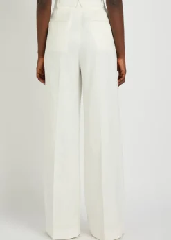Pleated wide-leg trousers
