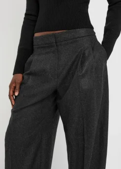 Pleated wool trousers