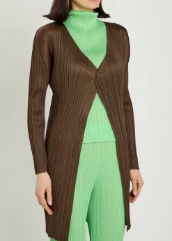 Pleated woven coat