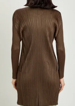 Pleated woven coat