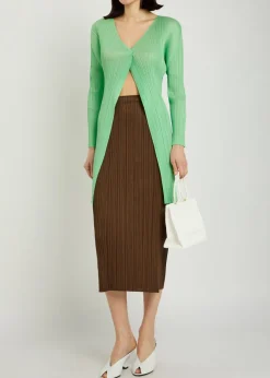 Pleated woven coat