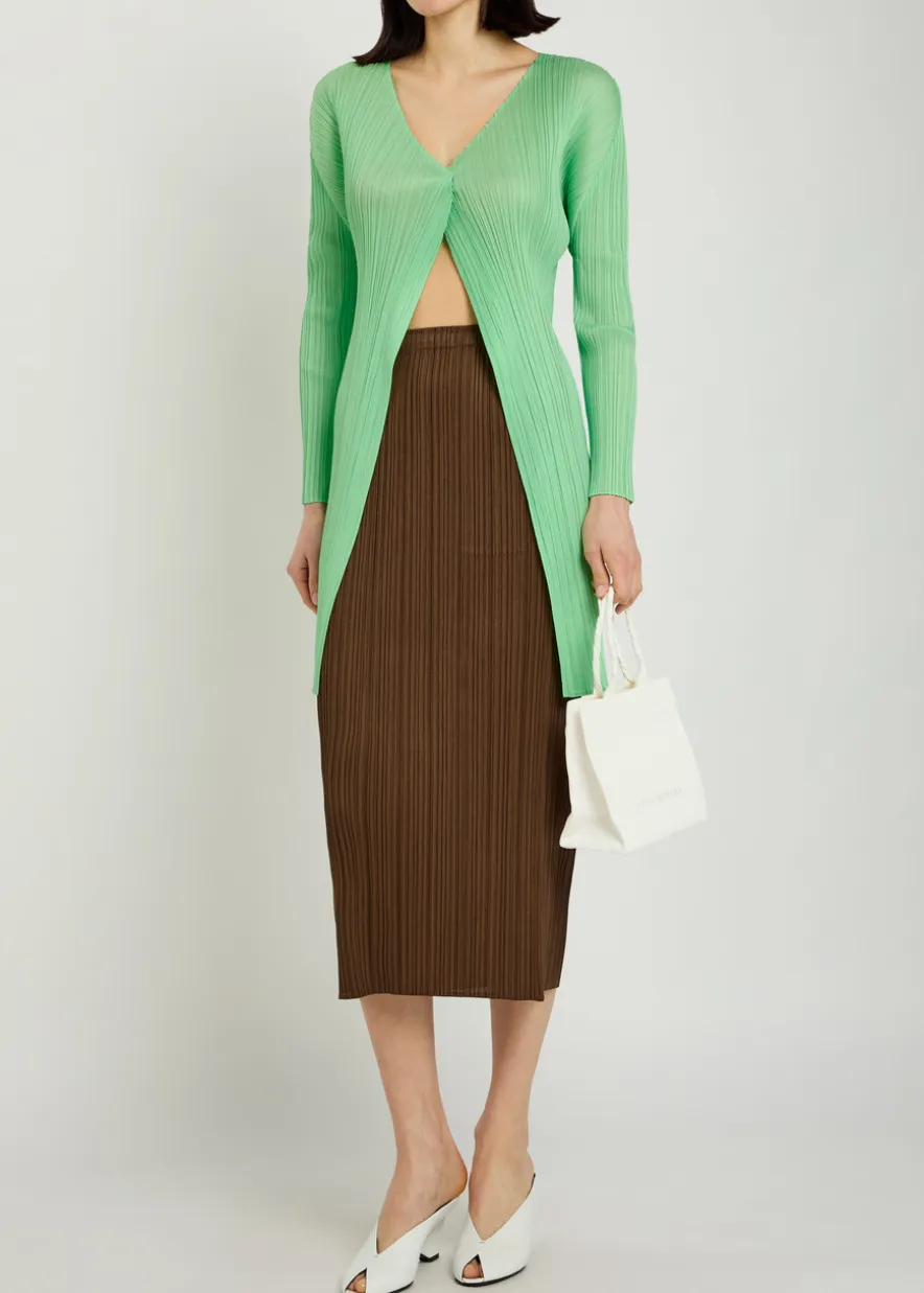 Pleated woven coat