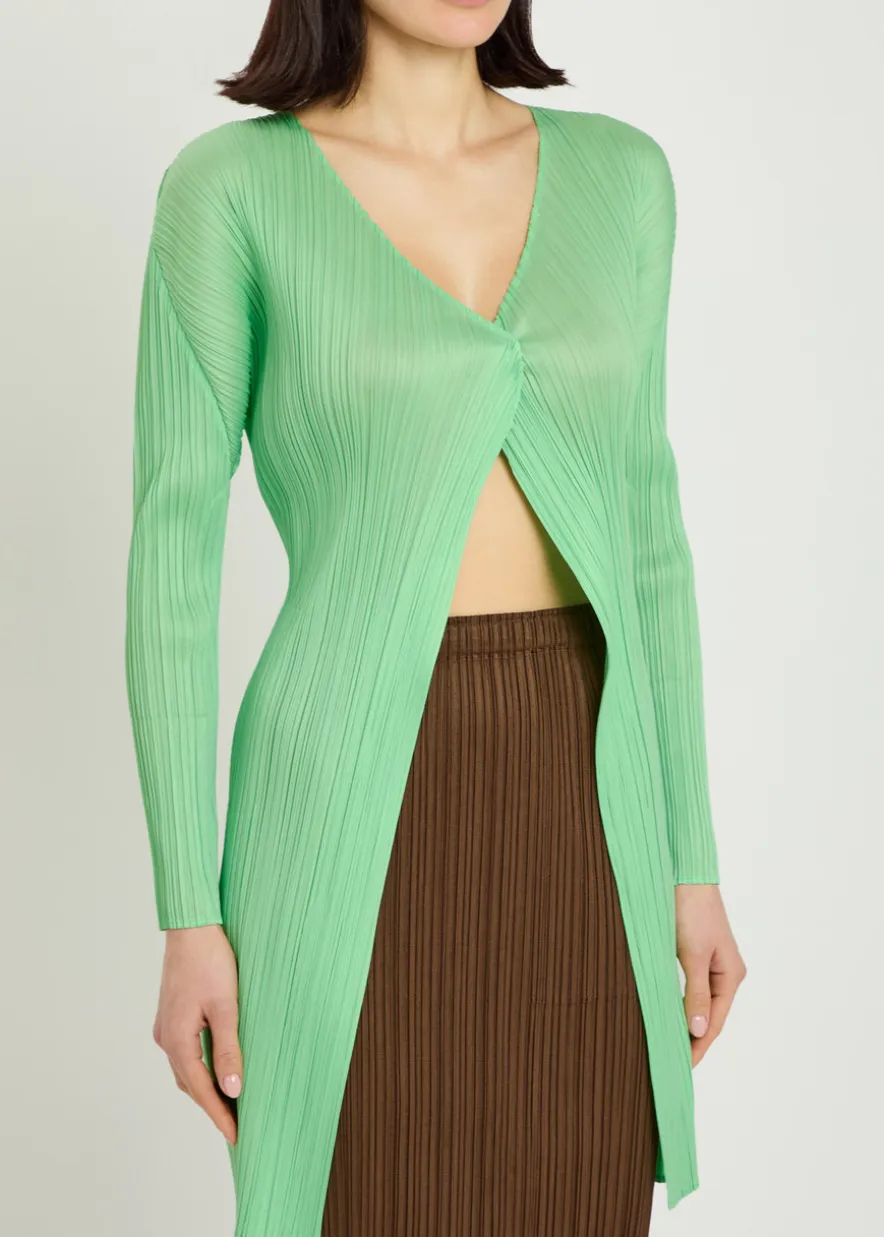 Pleated woven coat