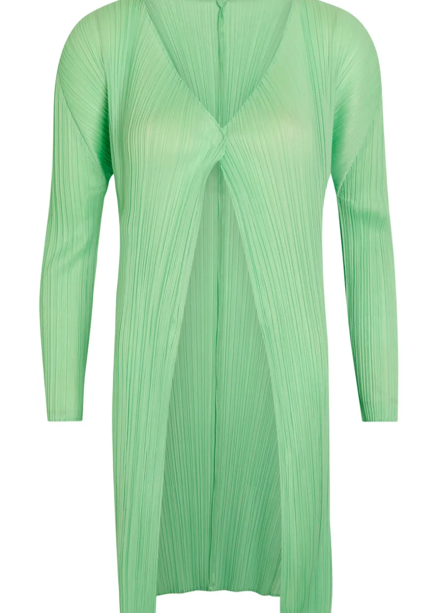 Pleated woven coat