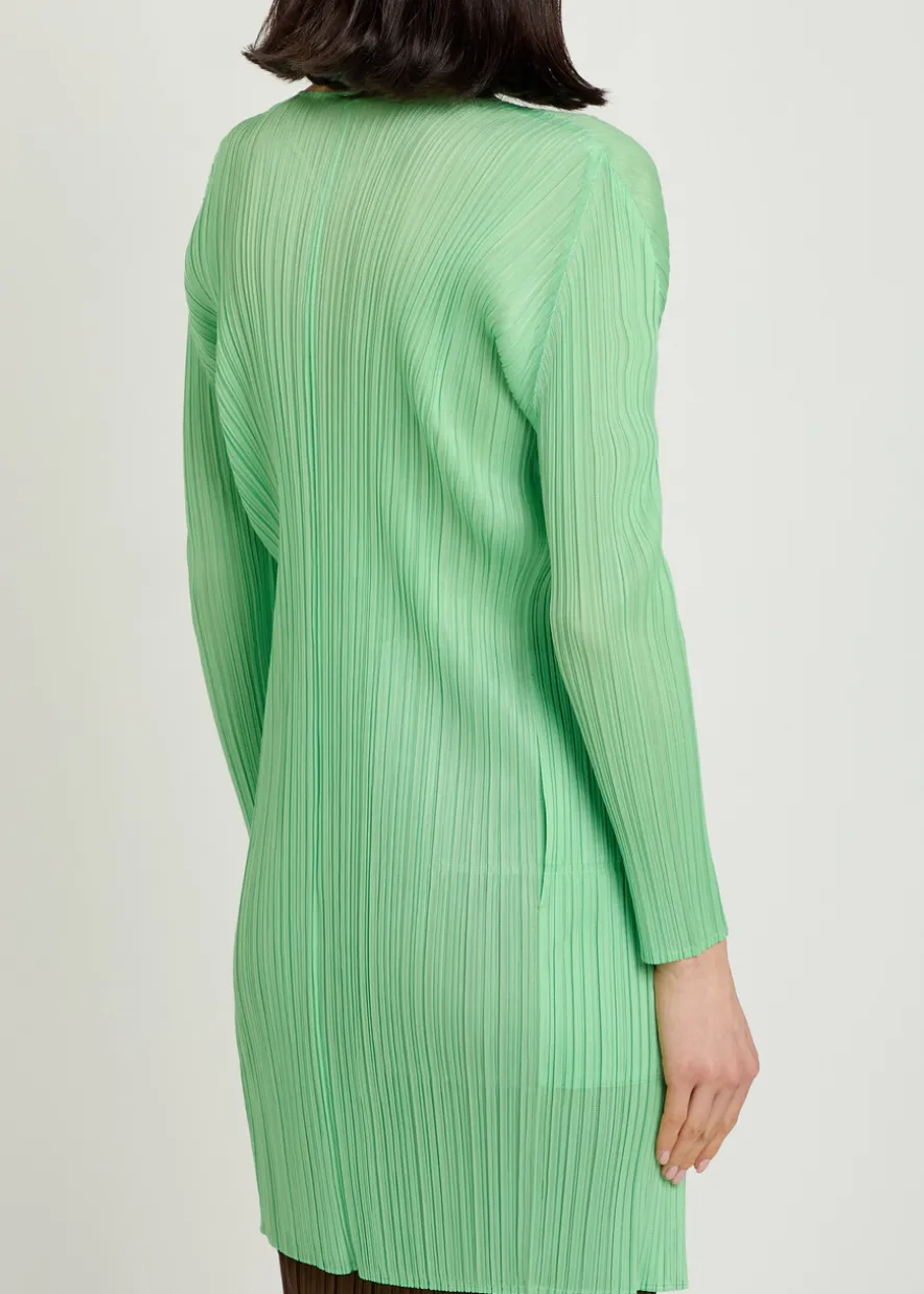 Pleated woven coat