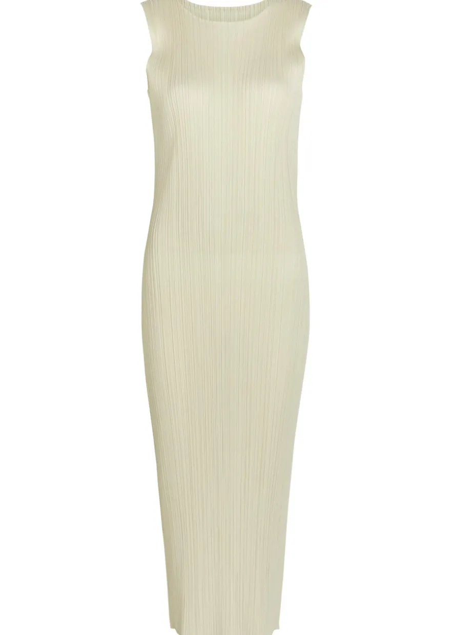 Pleated woven midi dress