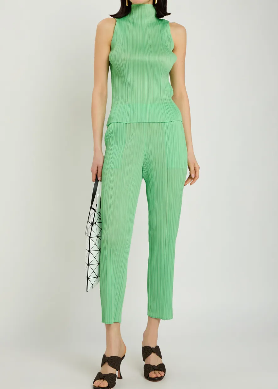 Pleated woven top