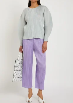 Pleated zip-through woven top
