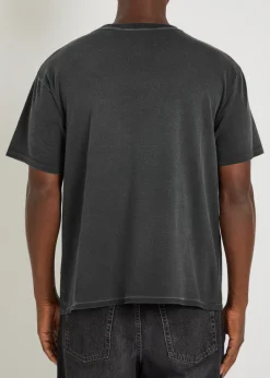 Pocket Washed printed cotton T-shirt