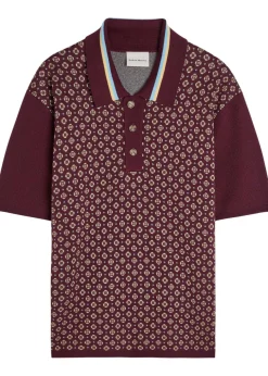 Polo Maille Jacquard Cravate patterned cotton-blend polo shirt