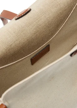 Pony canvas and leather cross-body bag