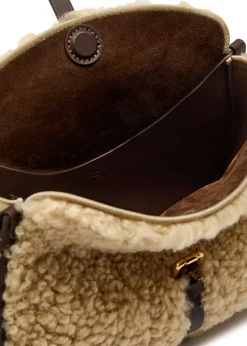 Pony shearling cross-body bag