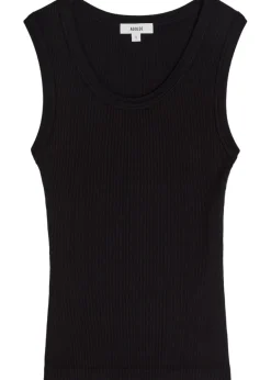 Poppy ribbed cotton-blend tank