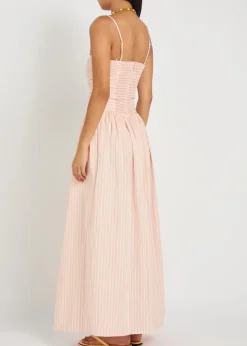 Portlligat striped cotton-poplin maxi dress