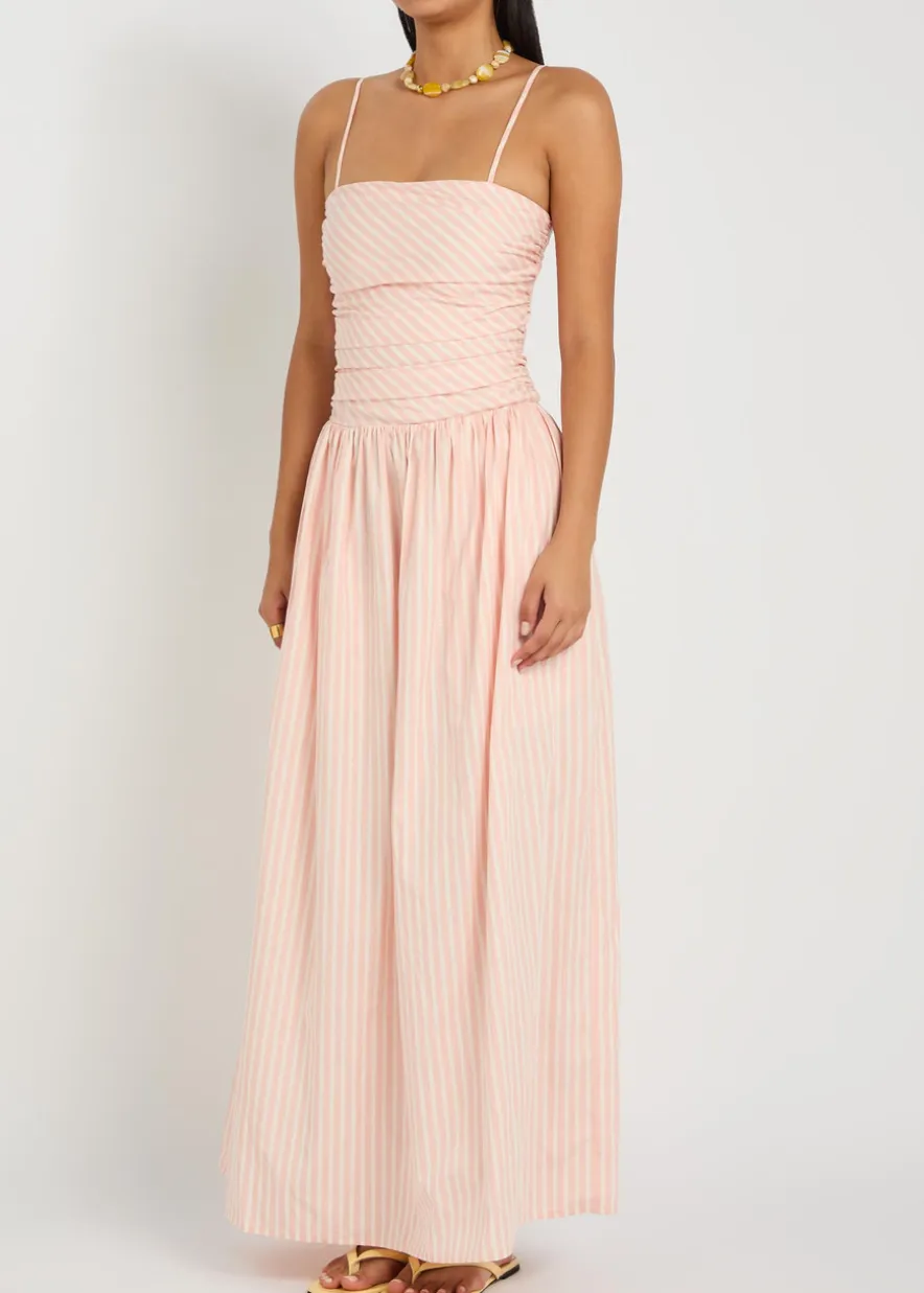Portlligat striped cotton-poplin maxi dress